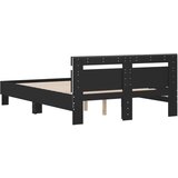  Okvir kreveta s uzglavljem i LED crni 120 x 200 cm | shoptok.hr