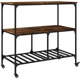  Kuhinjska kolica boja hrasta 100 x 50 x 95 cm konstruirano drvo | shoptok.hr