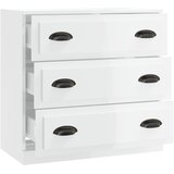  Komoda sjajna bijela 70x35,5x67,5 cm od konstruiranog drva | Eponuda.com