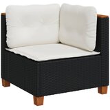  6-dijelni set vrtnih sofa s jastucima crni od poliratana Crna 63.5 x 63.5 x 62 cm | Shoptok.si