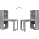  Stol s policom Siva Sonoma 122 x 67 x 145 cm Konstruirano drvo | shoptok.hr
