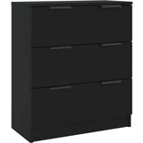  Komoda crna 60 x 30 x 70 cm od konstruiranog drva | shoptok.hr