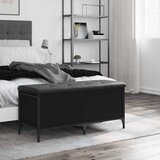  Klupa za pohranu crna 102 x 42 x 45 cm od konstruiranog drva | shoptok.hr