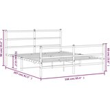  okvir kreveta s uzglavljem i podnožjem crni 160x200 cm | shoptok.hr