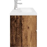  Ormarić za sudoper ugradbenim umivaonikom i slavinom Staro drvo Smeđa 90 x 38.5 x 45 cm | Shoptok.si