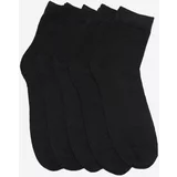 SHELOVET Men's 5-Pack Black Socks