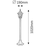 Rabalux milano spoljna lampa 1m E27 60W crna IP43 | Eponuda.com