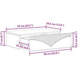 Stolna montirana na zid 59 x 34,5 x 17 cm Konstruirano drvo | shoptok.hr