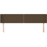  Uzglavlje s ušima tamnosmeđe 203x16x78/88 cm od tkanine | shoptok.hr