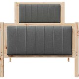  Okvir kreveta smeđe i tamnosivo 75 x 190 cm Masivna borovina | shoptok.hr
