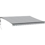 Tenda na automatsko uvlačenje antracit i bijela 450 x 350 cm | Eponuda.ba