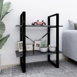 vidaXL Ormarić za knjige s 2 razine sivi 60 x 30 x 70 cm od iverice | shoptok.hr