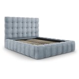 Cosmopolitan Design Svijetlo plavi tapecirani bračni krevet s prostorom za odlaganje s podnicom 160x200 cm Bali – Cijene