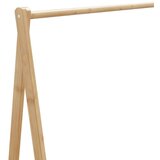 vidaXL Stojalo za oblačila s policami n kolesi 106x34x106,5 cm Bambus | Shoptok.si