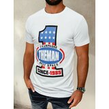 DStreet T-shirt męski z nadrukiem biały | Shoptok.si