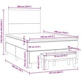  Krevet box spring s madracem tamnosivi 120 x 190 cm tkanina Slike