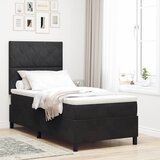  Krevet s opruga kutije s uzglavljem Crna 100 x 200 cm Baršun | shoptok.hr