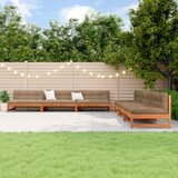  Set lounge namještaja za vrt 6 pcs Vosak Smeđa Masivna borovina | shoptok.hr