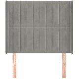  Uzglavlje s ušima svjetlosivo 93x16x118/128 cm baršunasto | shoptok.hr