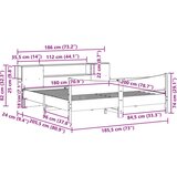vidaXL Posteljni okvir brez vzmetnice 180x200 cm trdna borovina | Shoptok.si