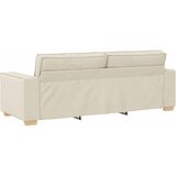 SOFA za 3 osobe Bež 220 cm Platnasta tkanina Slike