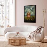  Slika - Frida Kahlo – Girl with Death Mask (She Plays Alone) 80x120 U crnom drvenom okviru | shoptok.hr