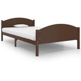 Maison Chic Posteljni okvir - Dvoposteljna postelja - Zakonska postelja temno rjav iz trdne borovine 120x200 cm-J15428, (21770081) | Shoptok.si