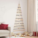 vidaXL Božićno drvce s 100 LED svjetlima Prirodna 180 cm Masivni jasen | shoptok.hr