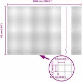  Zavarena žičana ograda 5000 x 60 cm Srebrno | shoptok.hr