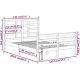  Posteljni okvir iz trdnega lesa 140x200 cm, (20643873) | Shoptok.si