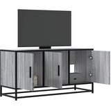TV ormarić sivi Sonoma 100x35x50 cm Konstruirano drvo i metal | shoptok.hr