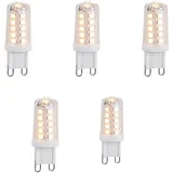 Set van 5 G9 3-staps dimbare LED lampen 3W 250 lm 2700K