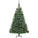 vidaXL Umetno Zložljivo Božično Drevo Zelena 150 cm PVC in kovina | Shoptok.si