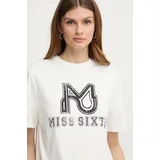 Miss Sixty Majica iz mešanice svile SJ3520 S/S T-SHIRT bela barva, 6L2SJ3520000
