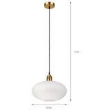  Visilica na sajli HECTOR 1xE27/15W/230V bela/mesing, prečnik 30 cm | Eponuda.com