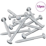  Drveni vijak 12 pcs Srebrno 9,8 x 53 mm Čelik | Eponuda.ba