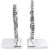 vidaXL držač za knjige Set od 2 Srebrena Aluminij 10 x 10 x 22 cm | shoptok.hr