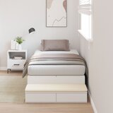 vidaXL Postelja z dodatnim prostorom za shranjevanje Bela Les 190 x 75 cm | Shoptok.si