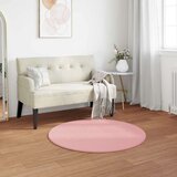  Faux Rabbit Fur Rug Olite Ružičasta Ø 100 cm Poliester | shoptok.hr
