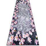 RugsX Preproge ANDRE 28170 pralna preproga Cvetovi protizdrsna - 80x200 cm Siva | Shoptok.si