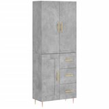  Visoka komoda siva betona 69,5x34x180 cm od konstruiranog drva | shoptok.hr