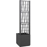  Vrtni saksija s rešetkom Tamnosiva 36 x 36 x 140 cm PP | Eponuda.com