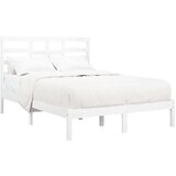  Posteljni okvir bel iz trdnega lesa 160x200 cm, (20647258) | Shoptok.si