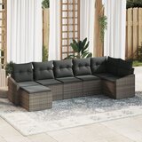 vidaXL set od 7 komada vrtnih sofa s jastučićima sivo poli ratan Cijene