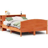 vidaXL Krevet s regalom za knjige bez madraca 160x200 cm od borovine | shoptok.hr