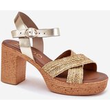Zazoo Leather Heeled Sandals With Braided Straps | shoptok.hr