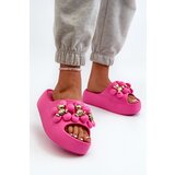 Boto Women's Foam Slides With Decorations On Thick Sole Fuchsia Bremavia | ePonuda.com
