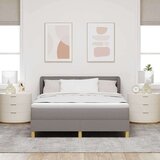 Box spring krevet Sivo-smeđa 140 x 190 cm tkanina - Sivo-smeđa 140 x 190 cm Dizajn linija | shoptok.hr