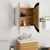  Kupaonski ormarić s ogledalom LED boja hrasta 54 x 54 x 17,5 cm | shoptok.hr