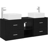  Set ormarića za kupaonicu 3 kom. Crni hrast 49,5 x 41 x 63 cm | shoptok.hr